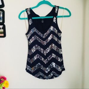 Rue 21 sequin chevron tank